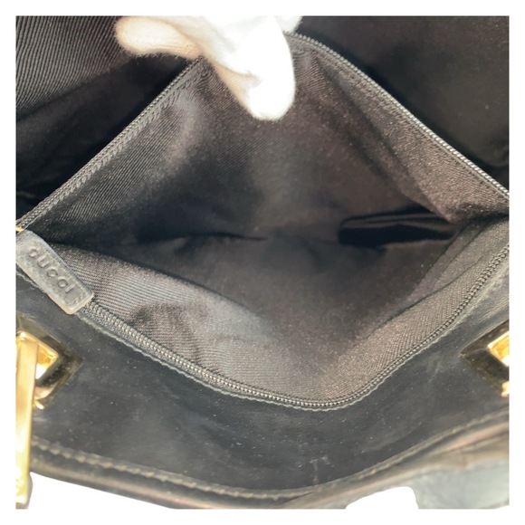 GUCCI Gucci Black Gold Hardware GG Canvas Leather 002 1098 Tote Bag Shoulder ... - Picture 9 of 9